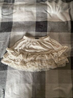 Souris mini cream Ruffle Tiered Skirt - Girls